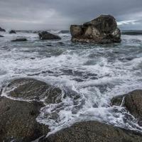 Plage de Unstad, très connue pour le surf !! Iles Lofoten – Norvège