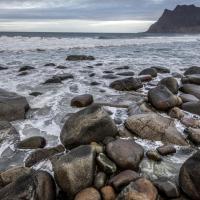 Plage de Unstad, très connue pour le surf !! Iles Lofoten – Norvège