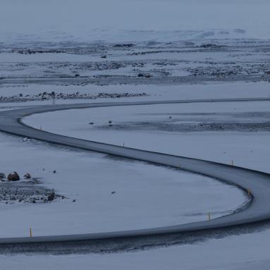Route islandaise dans la région de Myvatn – Islande